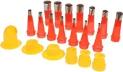 Veemoon 1Set Reusable Caulking Nozzle Tool Finishing Tools with Base Protective Cover for Projects Kitchen Bathroom