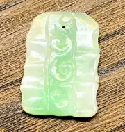 33 Mm Natural Jadeite A Jade Hand Carving Lucky Pendant Burma Untreated A571