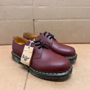 Dr. Martens 1461 3 Eye Leather Oxfords Cherry Red Smooth - Men’s US Sizes “NEW”