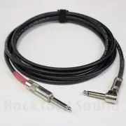 Van Damme XKE Classic Quiet Guitar Cable, Quiet Straight to Right Angle, Nickel
