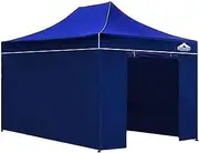 Instahut 3x4.5M Gazebo, Pop Up Camping Tent Marquee Folding Blue Gazebos Garden Outdoor Wedding Party Canopy Patio Carport, Water Resistant and UV Carry Bag Height Adjustable