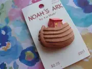 Vintage Buttons Noahs Ark Collection Noah's Ark HandPainted LaMode 1-1/2" NOS AG