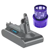Replace V10 Battery Adapter 25.2V+Filter for Dyson V10 SV12 V10 Fluffy V10 Animal Absolute Reminder Dark gray