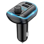 T829S vehicle-mounted Bluetooth playback charger FM emission car cigarette lighter ambience lamp bass