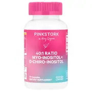 Pink Stork, 40:1 Ratio Myo-Inositol + D-Chiro-Inositol, 90 Capsules
