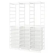 JONAXEL wardrobe combination, white, 148x51x207 cm