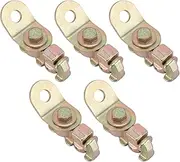 L Track Double Stud Fitting, Cargo Tie Down Anchors, Truck Bed Anchor Clips, Trailer L Track Mounting Hardware, 5Pcs Carbon Steel Studs for RV ATV