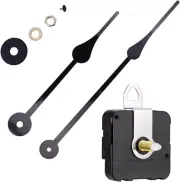 Clock Movement Mechanism Quartz Kit with 7" Black Minute Hands 0.83" Thick Dial