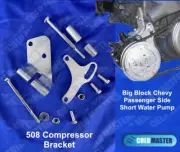 LOW MOUNT A/C COMPRESSOR BRACKET FOR BIG BLOCK CHEVY ENGINES SHORT WATER PUMP.