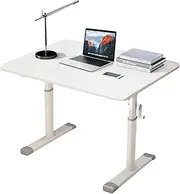 kayjaent Manual Standing Desk Adjustable Height Adjustable Computer Desk, Manual Stand Up Desk, Home Office Desk for Small Spaces