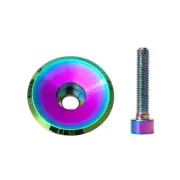 Lightweight Multicolor Oil Slick Headset Stem Cap Replacement Top Cover