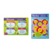 2 Jumbo Wall Posters 1st-2nd Grade Nouns & Verbs The Clever Factory