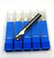 3/8" CARBIDE END MILL 3 FLUTE ZrN COATED VARIABLE HELIX LOT OF 5 CUTTING TOOL