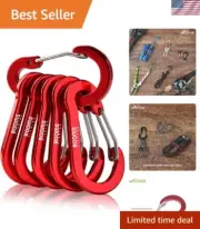 Versatile Mini Carabiner Clips - 2-inch Aluminum Keychains in Assorted Colors