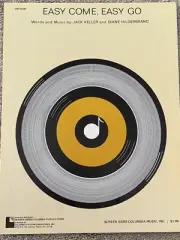 1970 EASY COME, EASY GO Sheet Music by Jack Keller, Diane Hilderbrand