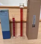 Lotx 2 PYREX Glass 500mL & 100mlLifetime Red Single Scale TC Graduated Cylinders