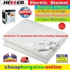 ELECTRIC BLANKET DOUBLE BED FITTED HELLER PREMIUM EXTRA SOFT WASHABLE HEBDF SAFE