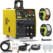 160A MIG Welder, Gas MIG Welder Machine, 4-In-1 Gasless Flux Core/Gas Mig/L