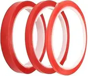 3Pcs Super Sticky Red Double Sided Clear Tape Pack of 3 Sizes 5m Per Roll