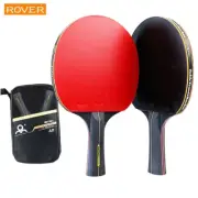 5/6 Star Professional Table Tennis Racket Set - 2PCS Ping Pong Paddles with Bag