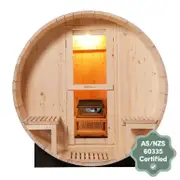 Luola 2 Person Outdoor Barrel Sauna - Pine