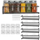 8Pcs Kitchen Spice Rack /Jars Shelves Wall Mount Kitchen Door Storage Organizer