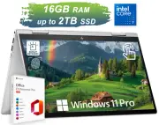 HP Envy 2-in-1 Laptop 14" FHD Touch Intel 7 , Up to 16GB RAM+2TB SSD, Backlit KB