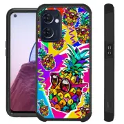 FUSION For OnePlus Nord N300 5G Case Hybrid Phone Cover PINEAPPLE PARTY