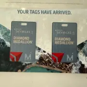 2025 Set Of 2 Delta Diamond Medallion Million Miler Metal Luggage Bag Tags