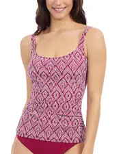 Profile by Gottex Plume Square Neck D Cup Tankini Top