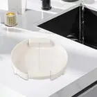 Plastic Rotating Seasoning Rack Scalable Turntable Spices Rack for Home