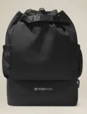 NEW Beyond Yoga Convertible Gym Bag Black Convertible Workout Drawstring Black