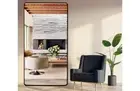 Rectangle Metal Mirror - Black & Gold - X-Large (100x200cm)