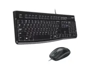 *NEW RETAIL* Logitech MK120 Black Wired Full Keyboard Corded Optical Mouse Combo