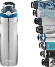 Contigo Ashland Autospout Water Bottle with Flip Straw, Large BPA Free Drinking Bottle, Sports Flask, Leakproof Gym Bottle, Ideal for Sports, Bike, Running, Hiking