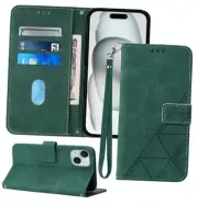 for iPhone 15 Wallet Case, Card Holder Slots, Case for iPhone 15 6.1 Inch Green