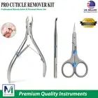 3Pcs Cuticle Tool Set - Pusher, Scissors, Nipper & Spoon - Manicure/Pedicure