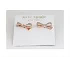 kate spade NY New York Rose Gold Bow Earrings designer New on Card