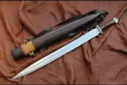 24" Long Blade Viking Sword-Handmade Hunting, Camping, Tactical Sword W/Scabbard