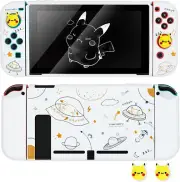 Grip Case Controller for Nintendo Switch 1, Anti-Slip Shock-Absorb White