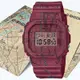 CASIO卡西歐 G-SHOCK 東京街頭 澀谷地圖設計電子錶 DW-5600SBY-4 霧紅色