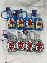 Set of 8 Spiderman Silicon Carrying Case for Hand Sanitation Marvel School New