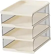 Perfeclan Desktop File Sorter Organizer Paper Tray Newspaper files Shelves Rack Letter Tray File Rack for Tabletop Office Home Business, White, 4 Tier