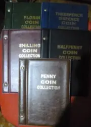 VST AUSTRALIAN COIN ALBUM - Set 5 - Small PRE DECIMAL ALBUMS MINTAGES PRINTED