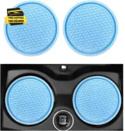 2PCS Honeycomb Waterproof Coasters, 2.75'' PVC anti Slip Cup Holder Inserts, Uni