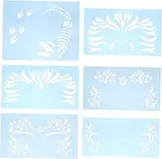 Protective Eye Design Face Paint Stencils 6pcs Thin Flexible Templates for Safe Halloween Art