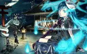 Anime fox girl snake eagle monkey night original Playmat Gaming Mat