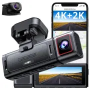D4PRO Dash Cam Front and Rear - 4K + 2K Dual Car Dashcam with WiFi GPS Dash C...