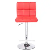 Set of 2 Max PU Leather Bar Stools - Red