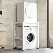 Laundry Room Storage Cabinet Shelf with 300kg Capacity for Washing Machine and Dryer Stack Kit